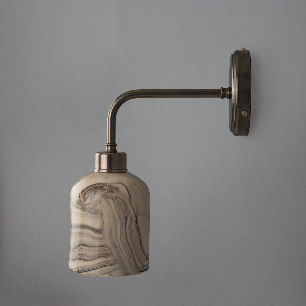Osier Wall Sconce - Marbled Finish, Antique Brass