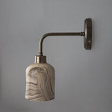 Osier Wall Sconce - Marbled Finish, Antique Brass