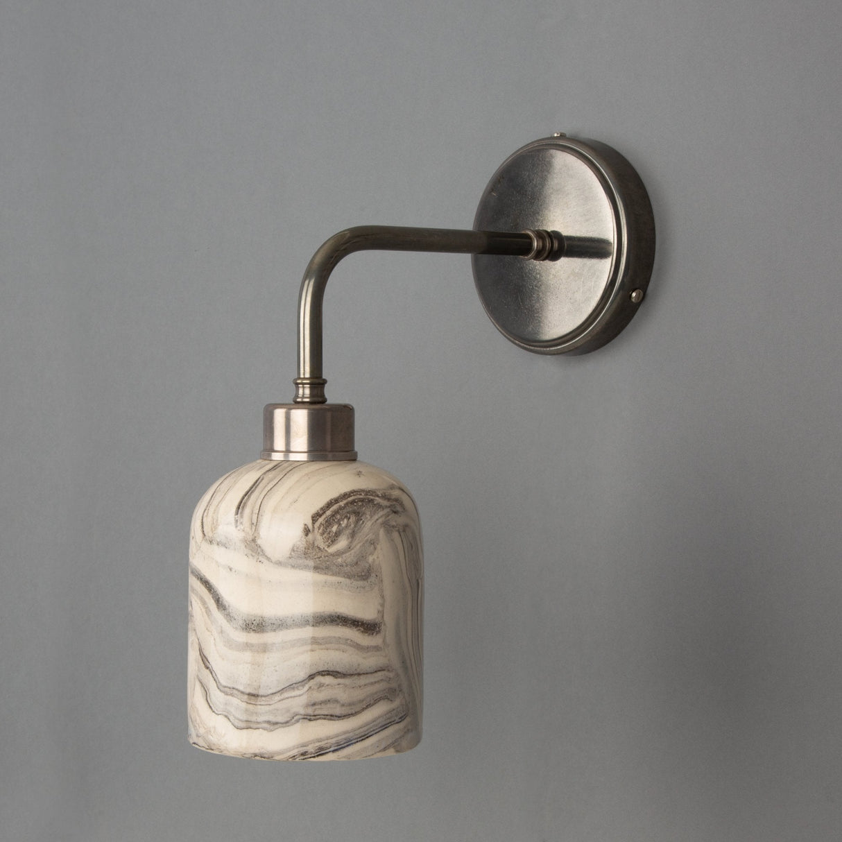 Osier Wall Sconce - Marbled Finish, Antique Brass