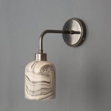 Osier Wall Sconce - Marbled Finish, Antique Brass