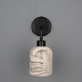 Osier Wall Sconce - Marbled Finish, Antique Brass