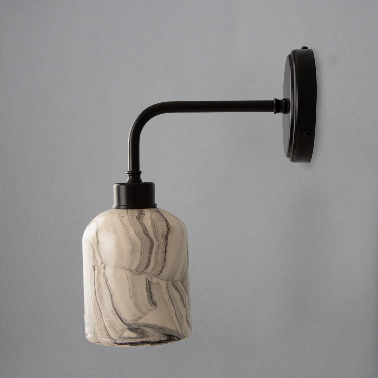 Osier Wall Sconce - Marbled Finish, Antique Brass