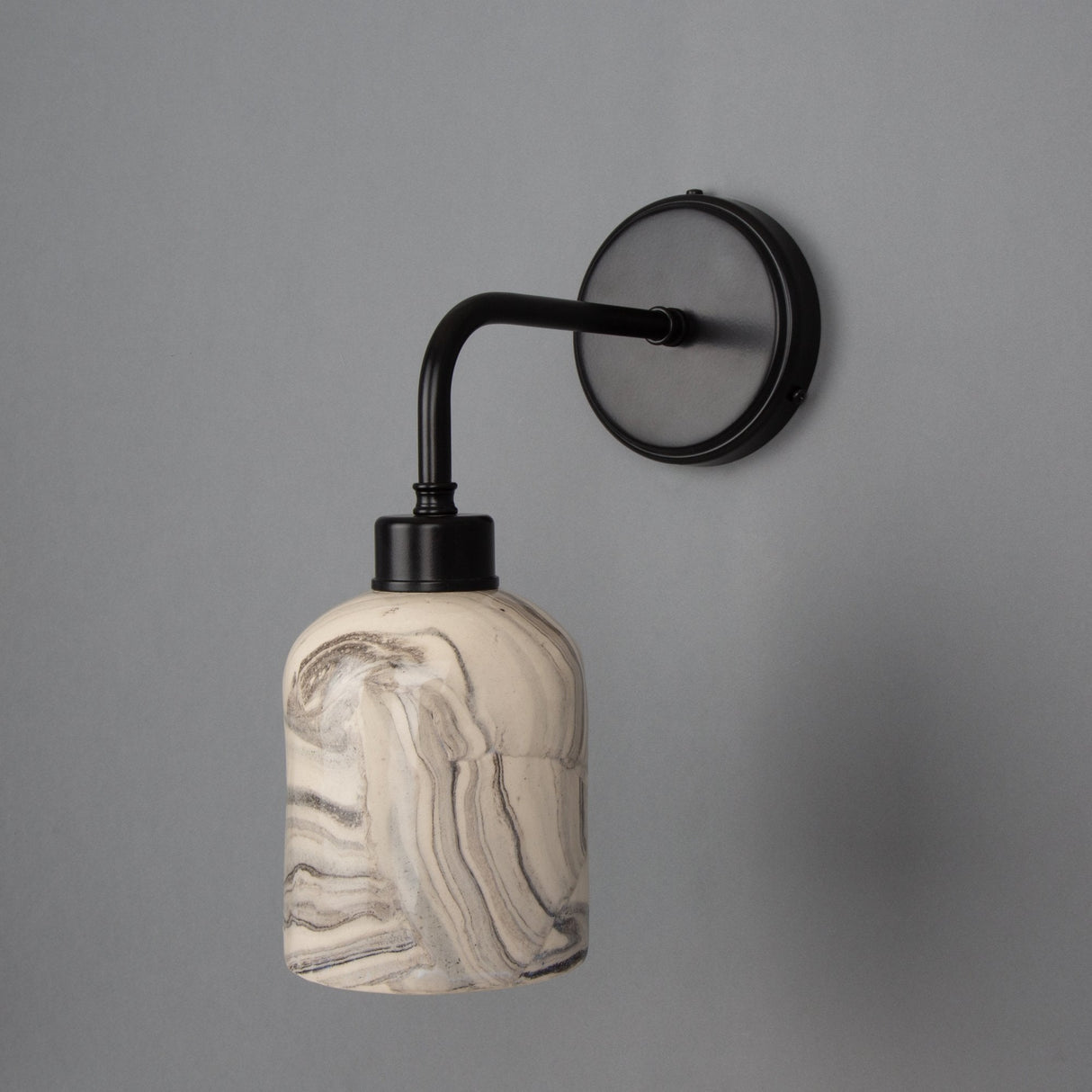 Osier Wall Sconce - Marbled Finish, Antique Brass