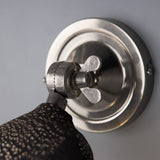Coco Wall Sconce - Black Ceramic, Antique Brass