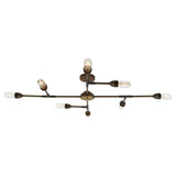 Luxora 8-Arm Antique Brass Chandelier