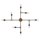Luxora 8-Arm Antique Brass Chandelier