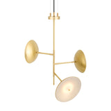 Oola 3 Arm Vintage Brass Chandelier