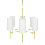 Arizona Antique Brass Modern 6-Arm Chandelier