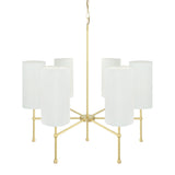 Arizona Antique Brass Modern 6-Arm Chandelier