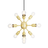 Vintage Brass Mini Sputnik Chandelier