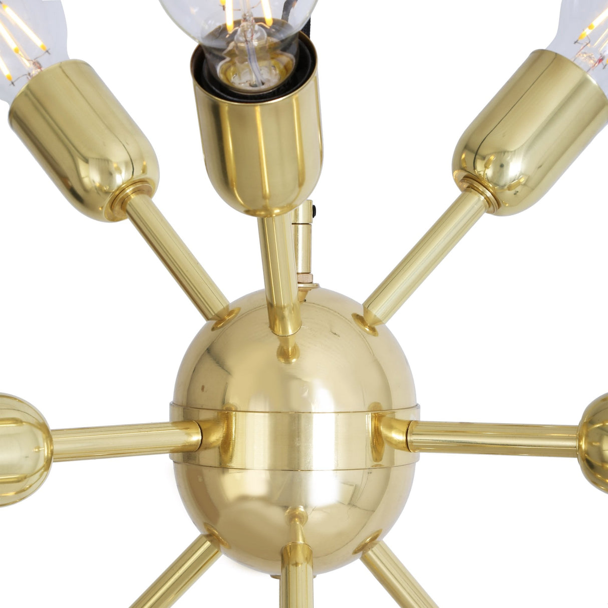 Vintage Brass Mini Sputnik Chandelier