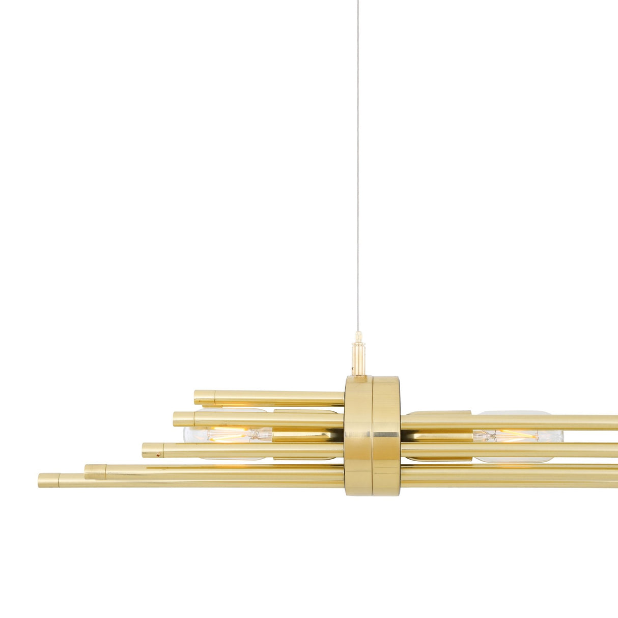 Elegant Brass Victoria Chandelier with Cylindrical Design
