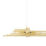 Elegant Brass Victoria Chandelier with Cylindrical Design