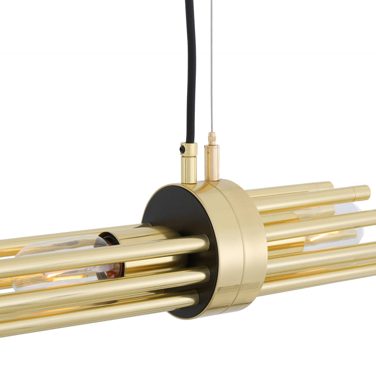 Elegant Brass Victoria Chandelier with Cylindrical Design