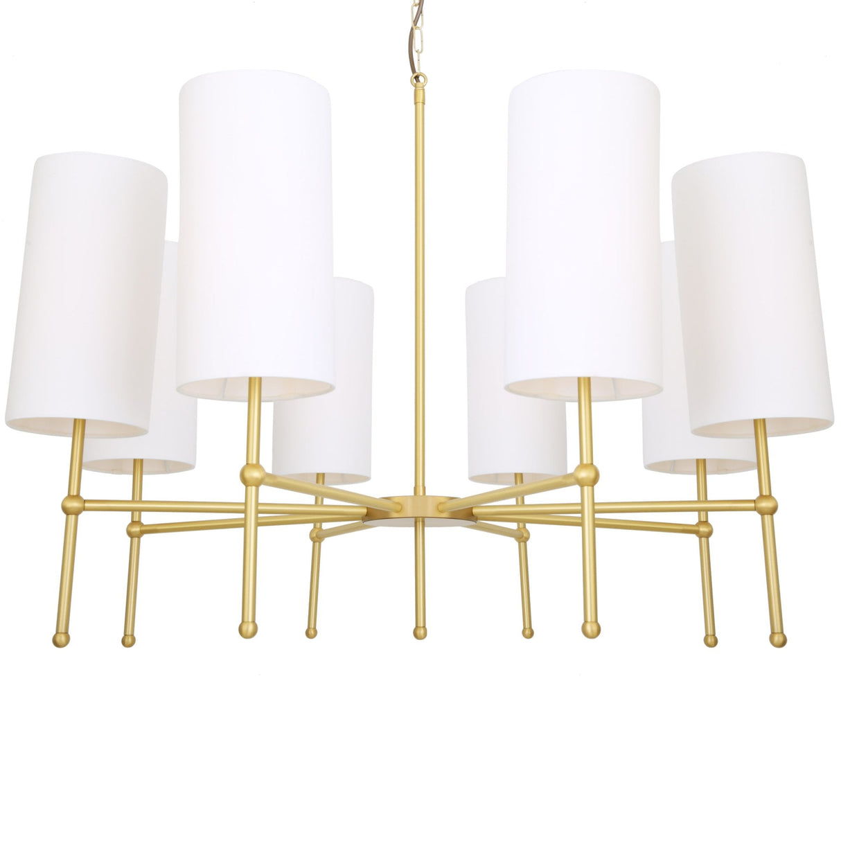 Antique Brass Eight-Arm Chandelier - Arizona Collection