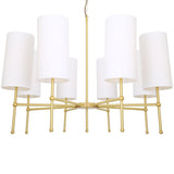 Antique Brass Eight-Arm Chandelier - Arizona Collection