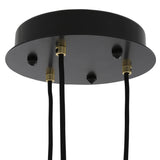 Agusta Artisan Trio Pendant, Antique Brass & Clear Glass