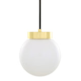 Agusta Artisan Trio Pendant, Antique Brass & Clear Glass