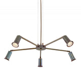 Jasper Contemporary Brass Chandelier with Adjustable Arms