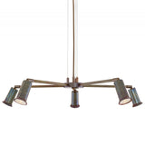 Jasper Contemporary Brass Chandelier with Adjustable Arms