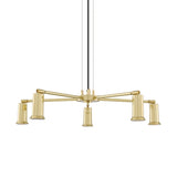 Jasper Contemporary Brass Chandelier with Adjustable Arms