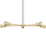 Jasper Contemporary Brass Chandelier with Adjustable Arms