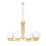 Wilmot Globe Chandelier in Antique Brass and Clear Glass