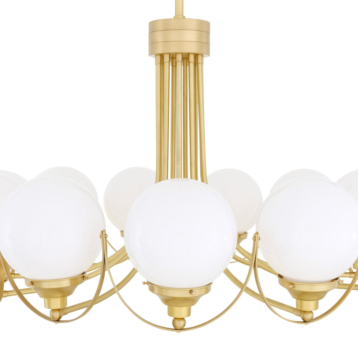 Wilmot Globe Chandelier in Antique Brass and Clear Glass