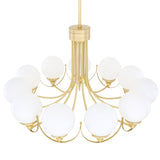 Wilmot Globe Chandelier in Antique Brass and Clear Glass