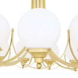Wilmot Globe Chandelier in Antique Brass and Clear Glass
