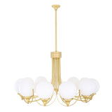 Wilmot Globe Chandelier in Antique Brass and Clear Glass