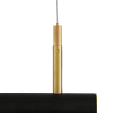 Watson Linear Pendant: Matt Black & Satin Brass Spotlight Chandelier