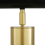 Watson Linear Pendant: Matt Black & Satin Brass Spotlight Chandelier