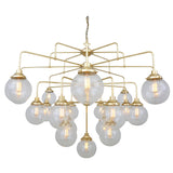 Antique Brass Rome 4-Tier Chandelier with Clear Glass Globes