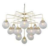 Antique Brass Rome 4-Tier Chandelier with Clear Glass Globes