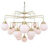 Antique Brass Rome 4-Tier Chandelier with Clear Glass Globes