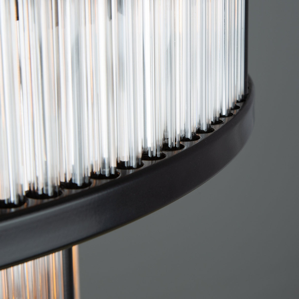 Elegant Two-Tier Caledon Chandelier in Matte Black