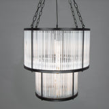 Elegant Two-Tier Caledon Chandelier in Matte Black