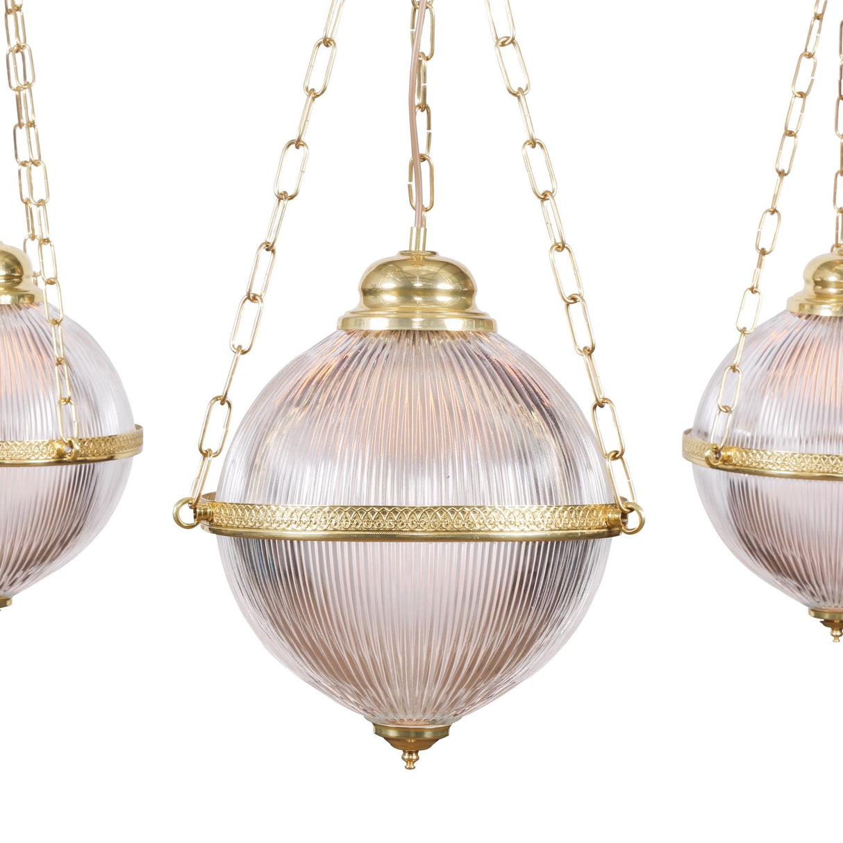 Antique Brass Blaenau Tri-Pendant Chandelier