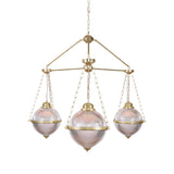 Antique Brass Blaenau Tri-Pendant Chandelier