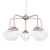 Vintage Siena Antique Brass 5-Light Chandelier