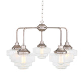 Vintage Siena Antique Brass 5-Light Chandelier