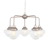 Vintage Siena Antique Brass 5-Light Chandelier