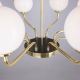 Branford Mid-Century Modern Chandelier in Antique Brass