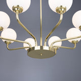 Branford Mid-Century Modern Chandelier in Antique Brass