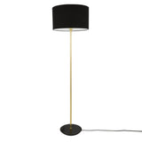 Elegant Floor Lamp with Antique Brass and Matte Black Base