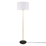 Elegant Floor Lamp with Antique Brass and Matte Black Base