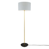 Elegant Floor Lamp with Antique Brass and Matte Black Base