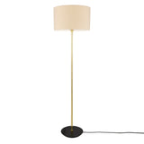 Elegant Floor Lamp with Antique Brass and Matte Black Base