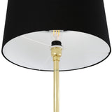 Elegant Floor Lamp with Antique Brass and Matte Black Base